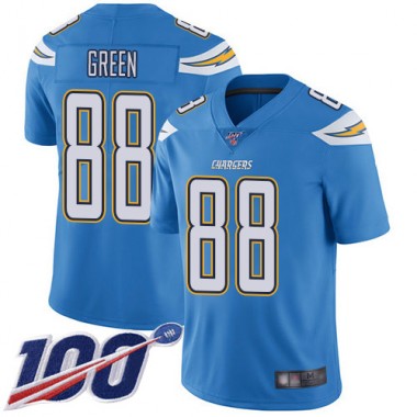 Los Angeles Chargers NFL Football Virgil Green Electric Blue Jersey Men Limited #88 Alternate 100th Season Vapor Untouchable